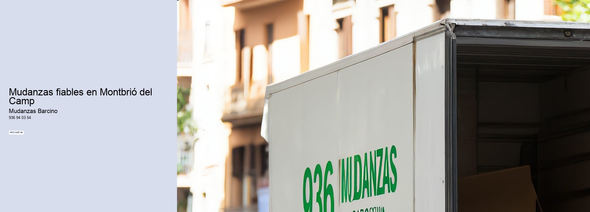 Mudanzas fiables en Montbrió del Camp 